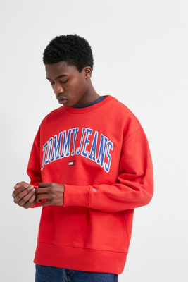 tommy jeans sweatshirt red