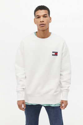 tommy jeans crew neck logo jumper