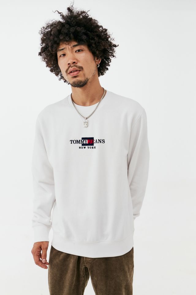 Tommy Hilfiger White Timeless Sweatshirt | Urban Outfitters UK