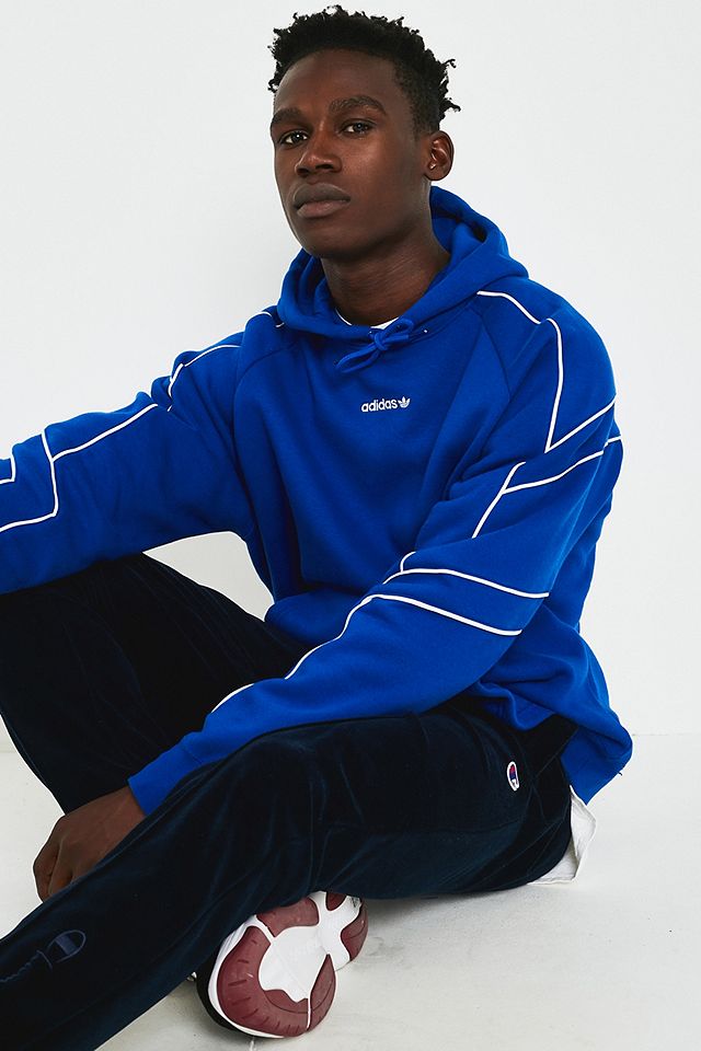 adidas EQT Blue Outline Hoodie | Urban Outfitters UK