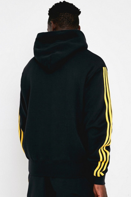 adidas basketball flock trefoil black hoodie