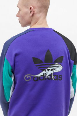 adidas originals colour block crew sweatshirt