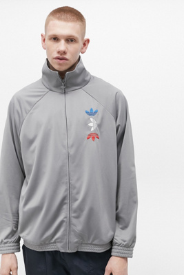 adidas track top grey