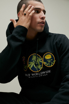 huf wildflowers pullover hoodie
