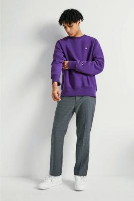 champion purple reverse weave pullover sweatshirt