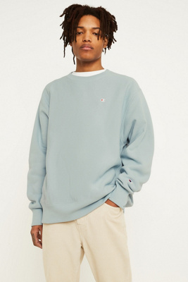 champion blue reverse weave crewneck sweatshirt