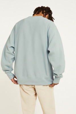 dusty blue sweatshirt