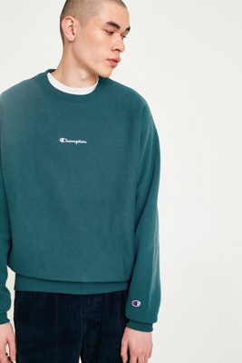 champion x uo blue crew neck sweatshirt