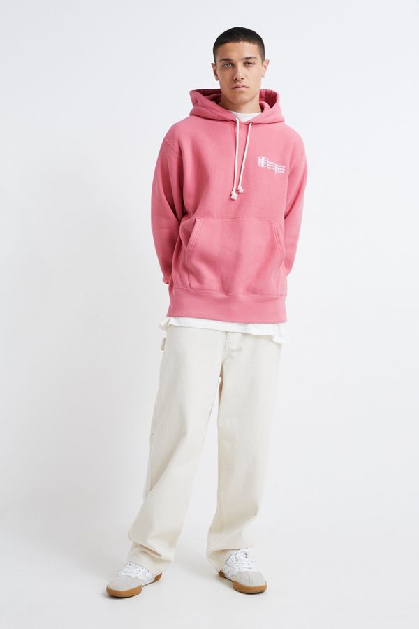 Champion Triple Script Dusty Pink Hoodie | Urban Outfitters UK