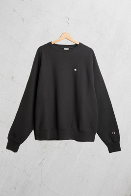 Washed Black Crew Neck Sweatshirt 