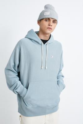 UO Exclusive Small C Washed Blue Hoodie 