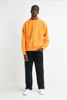 orange champion hoodie urban outfitters