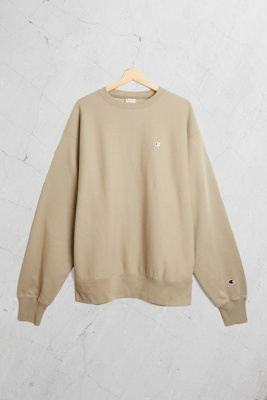 champion crewneck tan