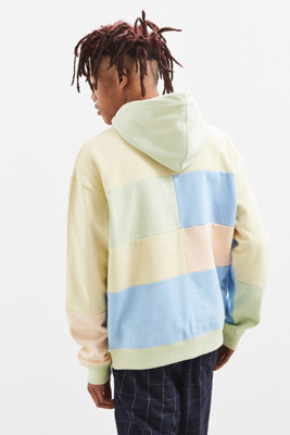 uo pastel colour block hoodie