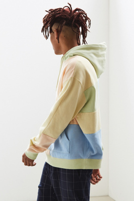 uo pastel colour block hoodie