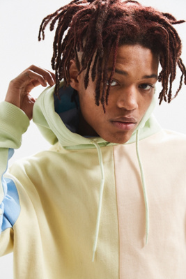 uo pastel colour block hoodie