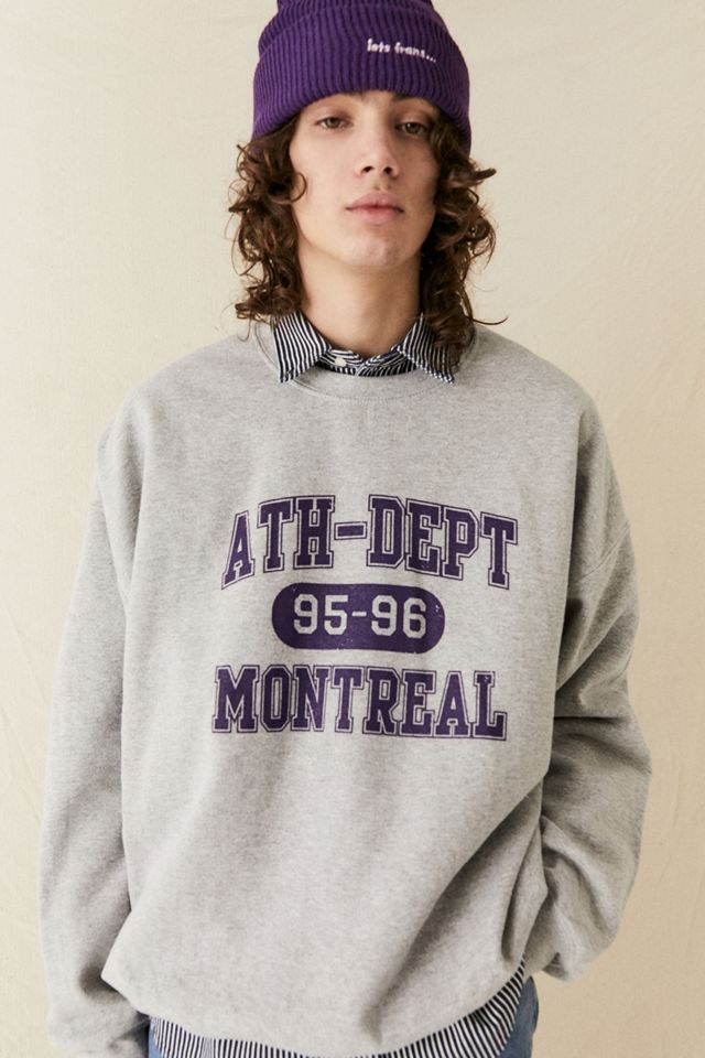 UO Grey Athletic Department Sweatshirt Urban Outfitters UK