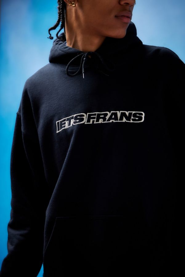 Vista diapositiva: 3: iets frans...Black Big Embroidered Hoodie