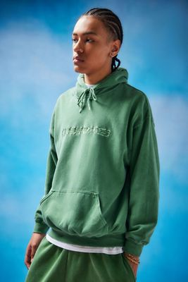 iets frans... Green Big Embroidered Hoodie