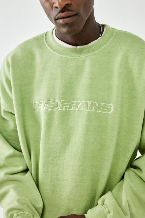 Slide View: 3: iets frans... Limette Bestickt Logo Sweatshirt