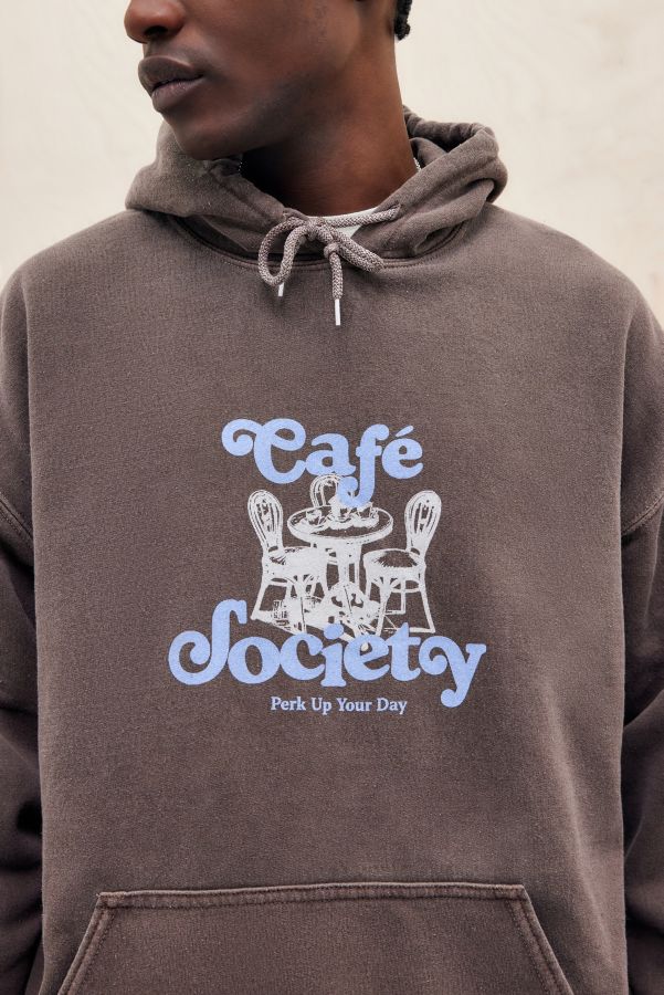 Slide View: 3: UO Brown Cafe Society Hoodie