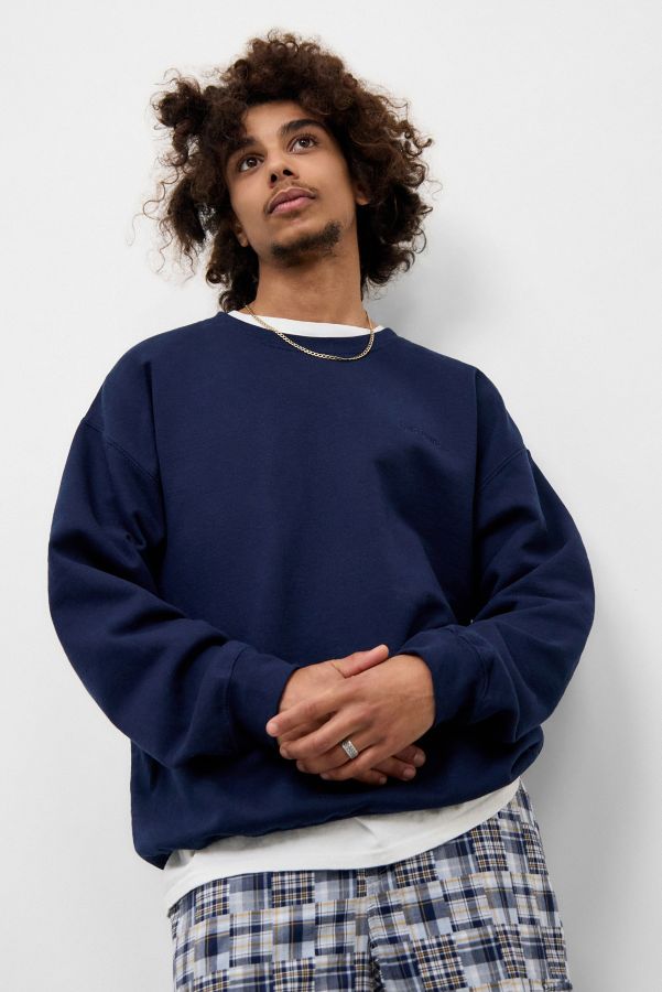 Slide View: 1: iets frans... Navy Embroidered Sweatshirt 