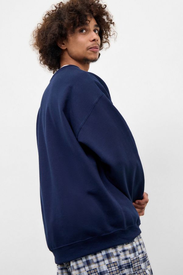 Slide View: 4: iets frans... Marineblau Besticktes Sweatshirt