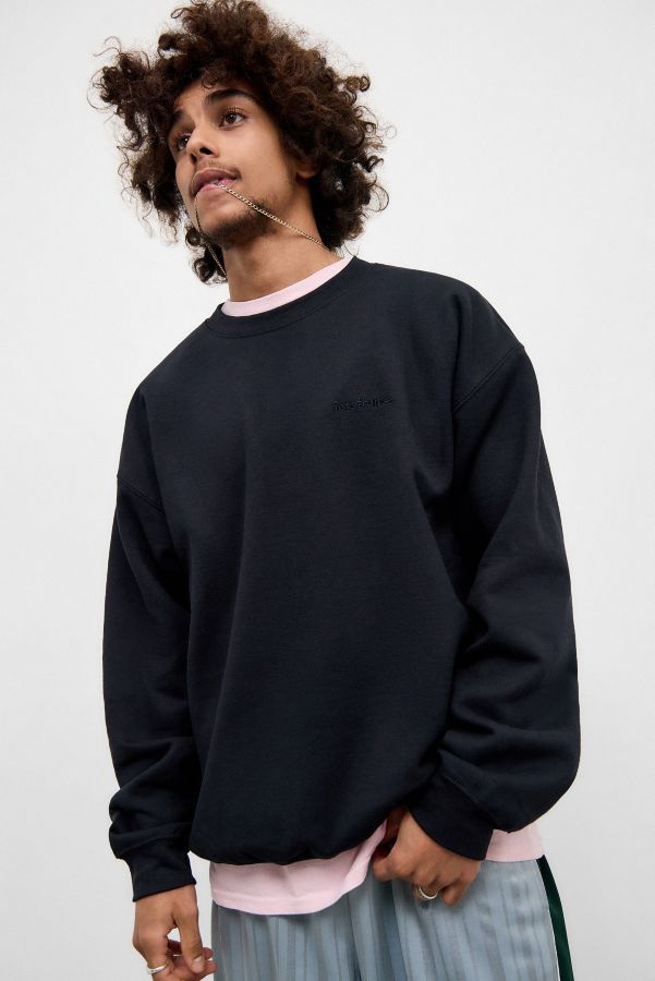 Slide View: 1: iets frans... Black Embroidered Sweatshirt