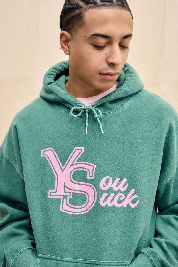 Slide View: 1: UO Green You Suck Hoodie