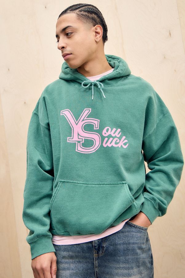 Slide View: 2: UO Green You Suck Hoodie