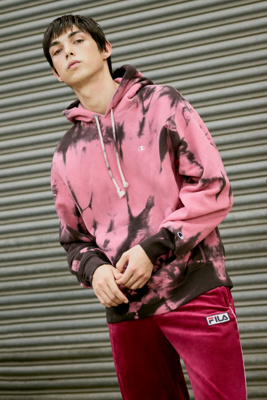 champion pink tie dye hoodie