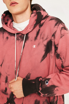 champion pink tie dye hoodie