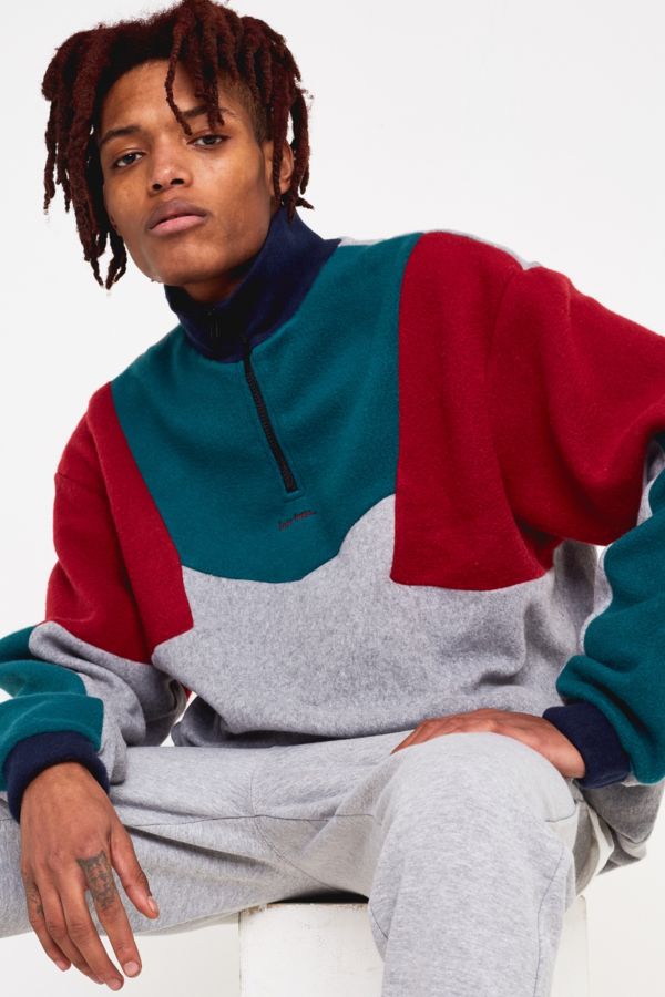 iets frans… Grey Fleece Mock Neck Sweatshirt | Urban Outfitters UK