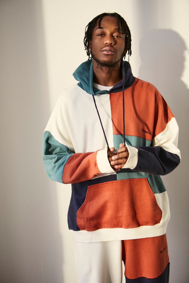 iets frans... Washed Colour-Block Hoodie | Urban Outfitters UK