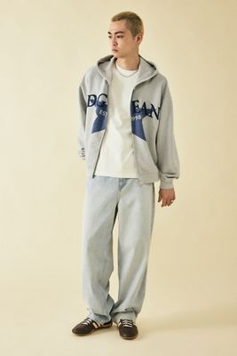 BDG - Sweat à capuche zippé gris