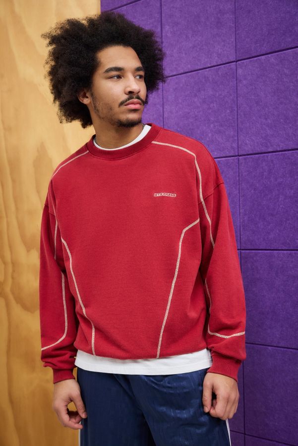 Slide View: 1: iets frans...Contrast Stitch Sweatshirt