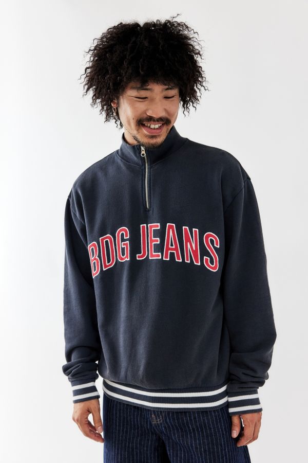 Slide View: 1: BDG Navy Applique Sweatshirt