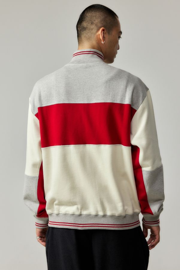 Slide View: 4: iets frans... Grey Red Panel Track Top