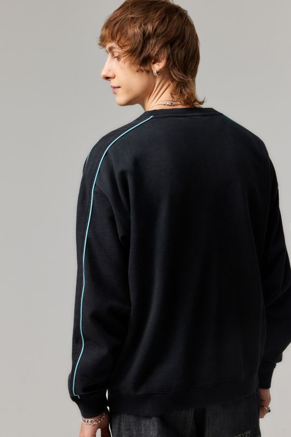 Slide View: 2: iets frans... Black Piped Sweatshirt