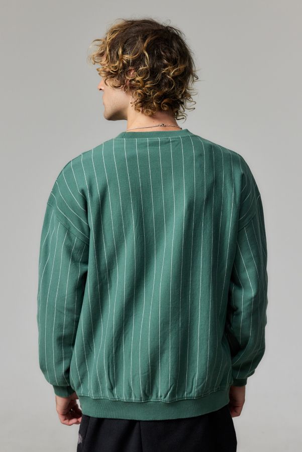 Slide View: 4: iets frans...Green Pinstripe Sweatshirt