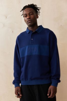 iets frans... Navy Panel Polo Shirt