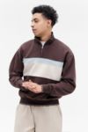 Thumbnail View 1: iets frans... Brown Panelled Mock Neck Pullover