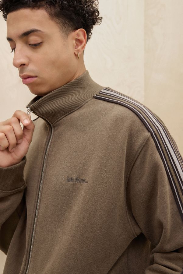 Slide View: 3: iets frans... Brown Taped Track Top