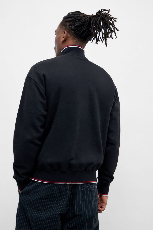 Slide View: 4: iets frans... Black Tipped Mock Neck Sweatshirt