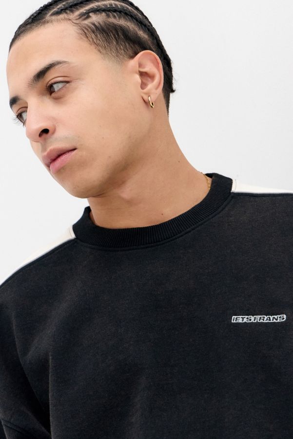 Vista diapositiva: 5: iets frans.... Black & Ecru Octavius Panel Sweatshirt