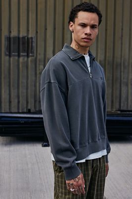 iets frans... Black Silas Mock Neck Sweatshirt