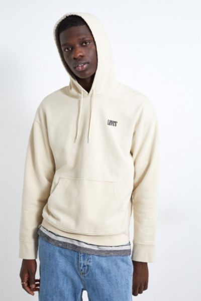 Levi’s Embroidered Serif Logo Fog Hoodie | Urban Outfitters UK