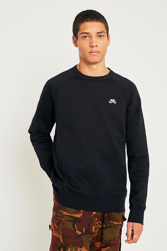 Nike SB Icon Black Crewneck Sweatshirt | Urban Outfitters UK