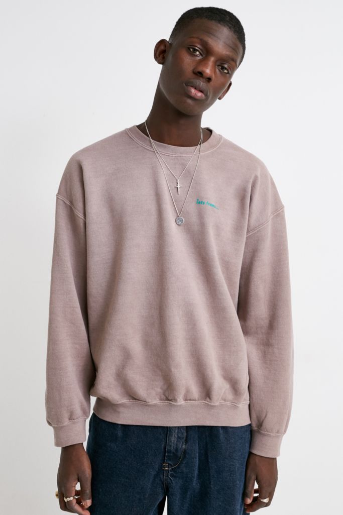 iets frans… Brown Overdyed Crew Neck Sweatshirt | Urban Outfitters UK