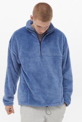 fluffy blue hoodie